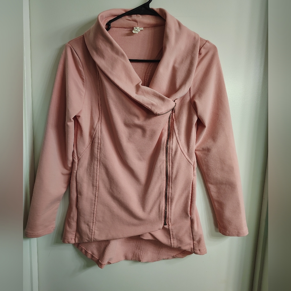 Pink Cowl Neck Sweater